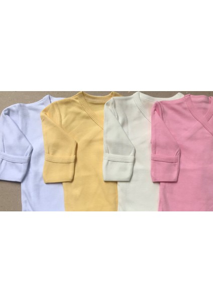 Uzun Kollu Kendinden Eldivenli Çıtçıtlı Kruvaze Badi (4 Lü Paket)