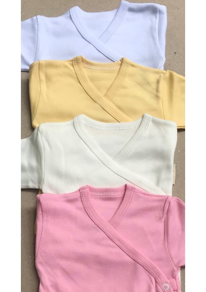 Uzun Kollu Kendinden Eldivenli Çıtçıtlı Kruvaze Badi (4 Lü Paket)