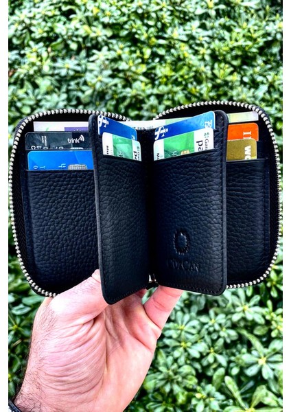 Mini Petty Siyah Unisex Fermuarlı Cüzdan modelleri