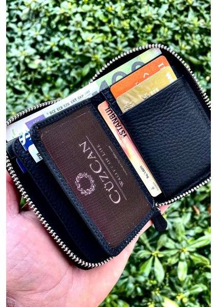 Mini Petty Siyah Unisex Fermuarlı Cüzdan fırsatları