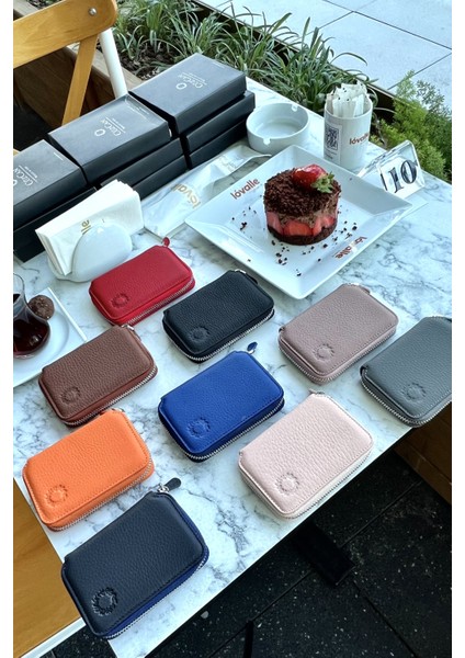 Mini Petty Siyah Unisex Fermuarlı Cüzdan