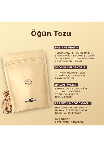 Proteinli Öğün Tozu - Cookies Dream 600 gr - 10 servis