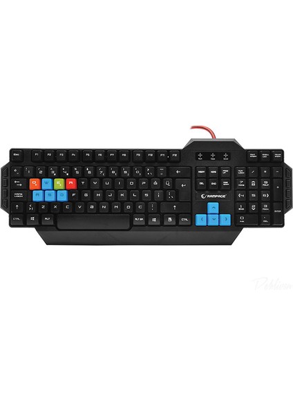 KB-R06 Siyah USB Örgü Kablolu Q Gaming Klavye