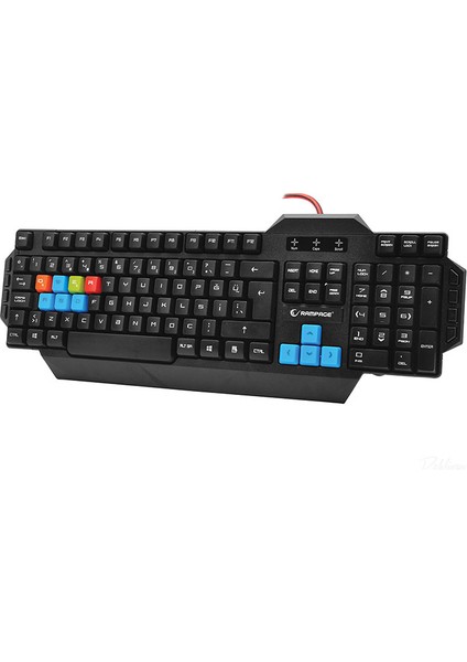 KB-R06 Siyah USB Örgü Kablolu Q Gaming Klavye