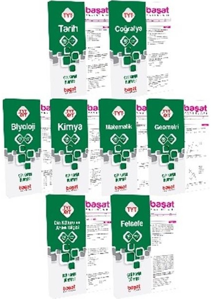 TYT Tarih-Coğrafya-Biyoloji-Kimya-Matematik-Geometri-Din Kültürü ve Ahlak Bilgisi-Felsefe Çek Kopar Yaprak Test Seti