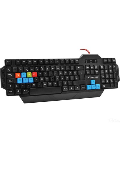 KB-R06 Siyah USB Örgü Kablolu Q Gaming Klavye