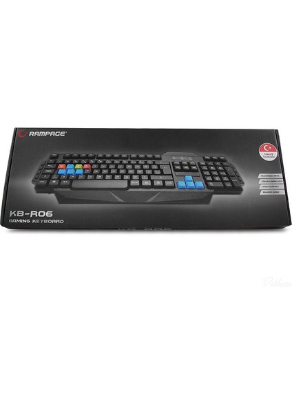 KB-R06 Siyah USB Örgü Kablolu Q Gaming Klavye