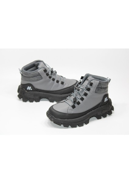 Kaymaz Kalın Dişli Taban Lastik Bağcıklı Kolay Giyim Kısa Boy Trekking Spor Bot