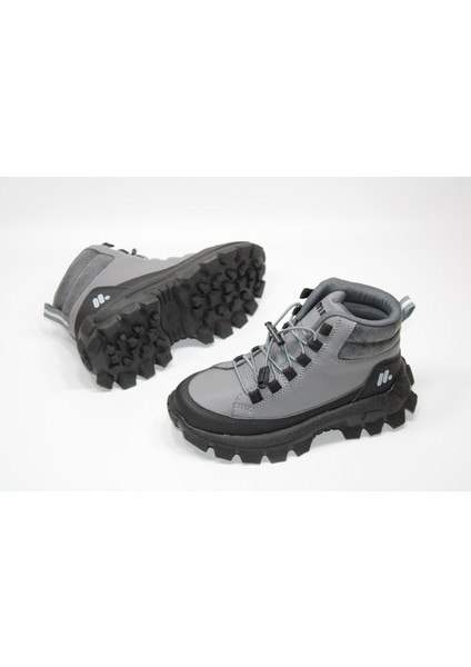 Kaymaz Kalın Dişli Taban Lastik Bağcıklı Kolay Giyim Kısa Boy Trekking Spor Bot