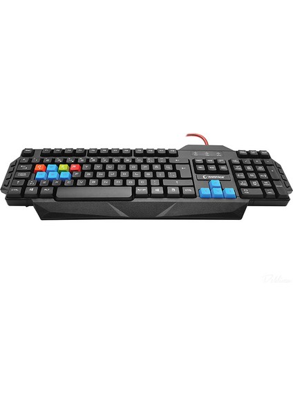 KB-R06 Siyah USB Örgü Kablolu Q Gaming Klavye