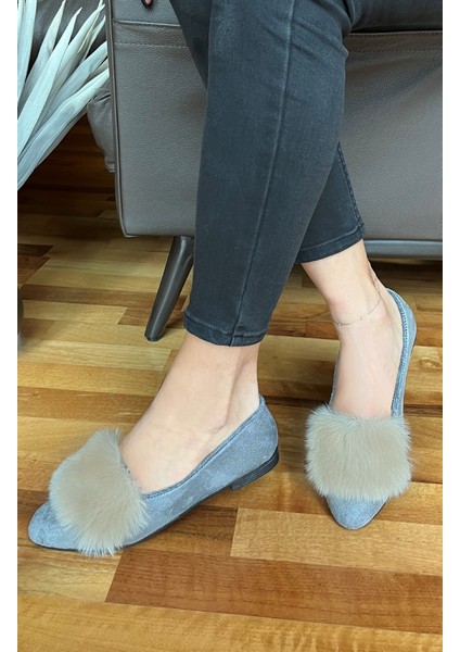 Kürk Detaylı Şık Kadın Ev Ayakkabısı fiyatları