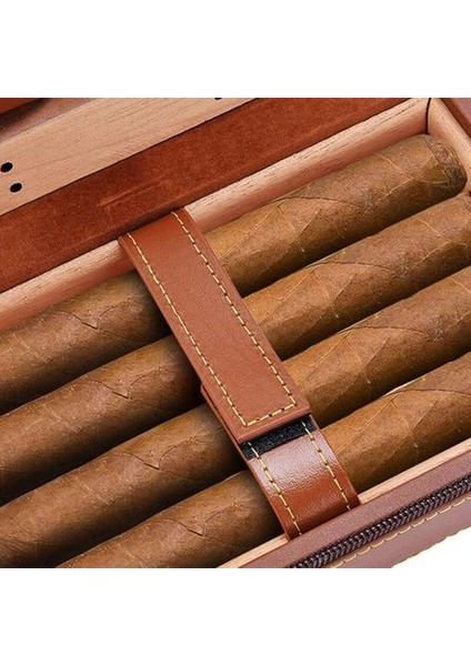 Puro Depolama Puro Humidors Puro Neme Durumda Taşınabilir Cedar Ahşap Deri Seyahat Neme Nemlendirici Set Hediye Kutusu (Yurt Dışından) modelleri