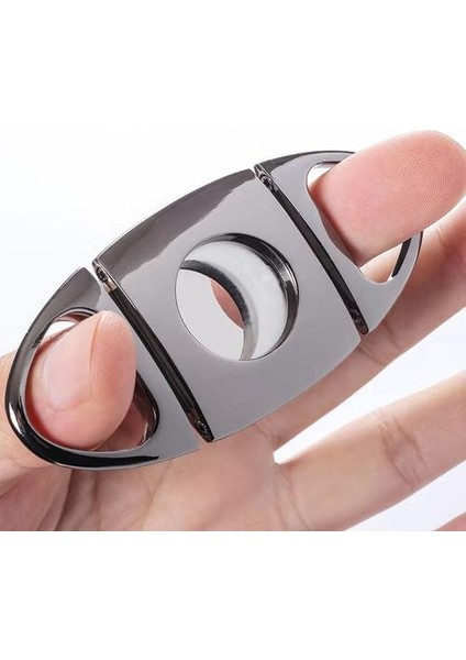 Taşınabilir Küba Puro Kesici Paslanmaz Çelik Çift Blade Puro Aksesuar (Yurt Dışından)