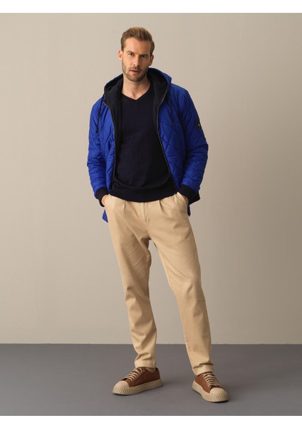 Erkek Mavi Çift Taraflı Regular Fit Mont fiyatları