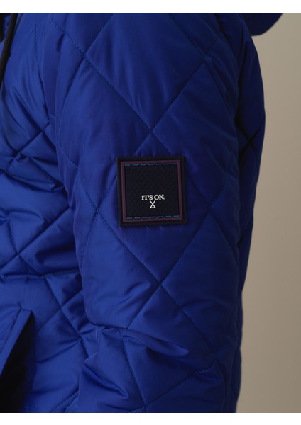 Erkek Mavi Çift Taraflı Regular Fit Mont modelleri