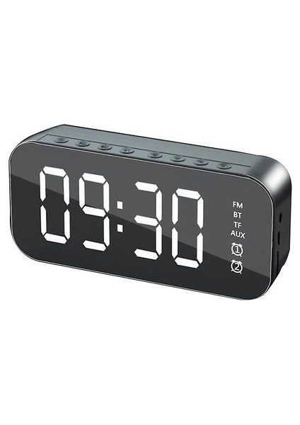 Çok Fonksiyonlu LED Dijital Çalar Saat ve Bluetooth Hoparlör (Siyah) (Yurt Dışından)