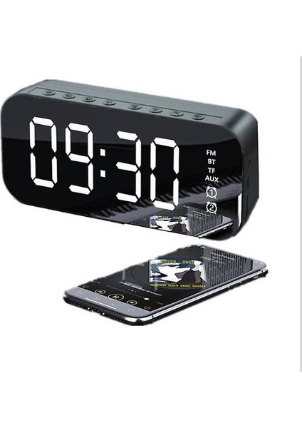 Çok Fonksiyonlu LED Dijital Çalar Saat ve Bluetooth Hoparlör (Siyah) (Yurt Dışından) fiyatları
