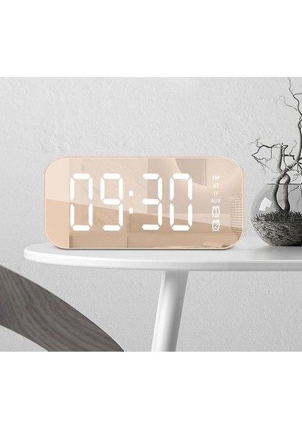 Çok Fonksiyonlu LED Dijital Çalar Saat, Bluetooth Hoparlör, Başucu Masaüstü Aydınlık Elektronik Müzik Kutusu (Beyaz) (Yurt Dışından) fiyatları