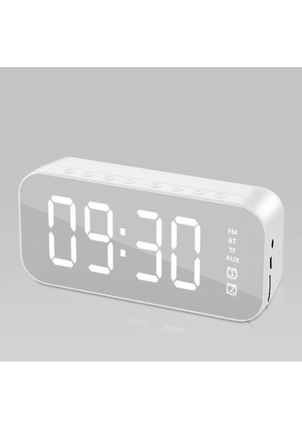 Çok Fonksiyonlu LED Dijital Çalar Saat, Bluetooth Hoparlör, Başucu Masaüstü Aydınlık Elektronik Müzik Kutusu (Beyaz) (Yurt Dışından) indirimleri