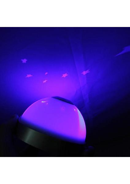 LED Lazer Projektör 7 Renk Gece Işık Çalar Saati (Yurt Dışından)