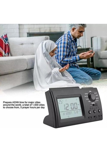 Abs Çanta Saati Otomatik Islami Azan Dijital Çalar Saat Müslüman Dua Teshan Qibla Alarm Duvarı Masa Masası Saat Ev Dekorasyon (Yurt Dışından) fiyatları