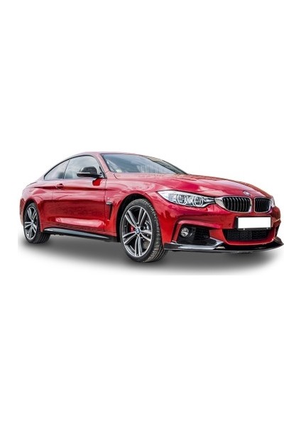 xpowertuning Bmw 4.seri F32 Coupe Mtech Tampon Uyumlu Parlak Siyah Ön Lip-Ek