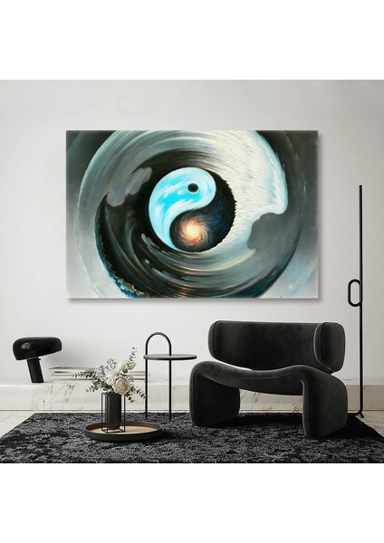 Ying Yang Hava Su Denge Kanvas Tablo