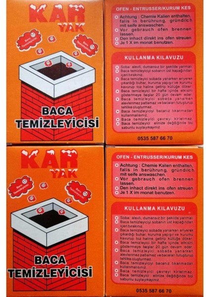 4 Adet Bacasil - Soba ve Boru Temizleyici