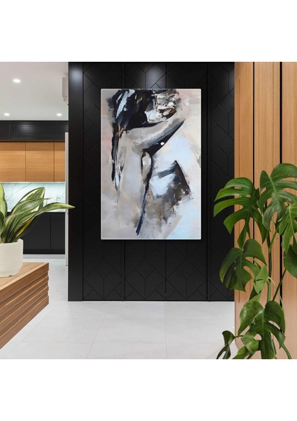 Birbirine Sarılan Çift Soyut Kanvas Tablo