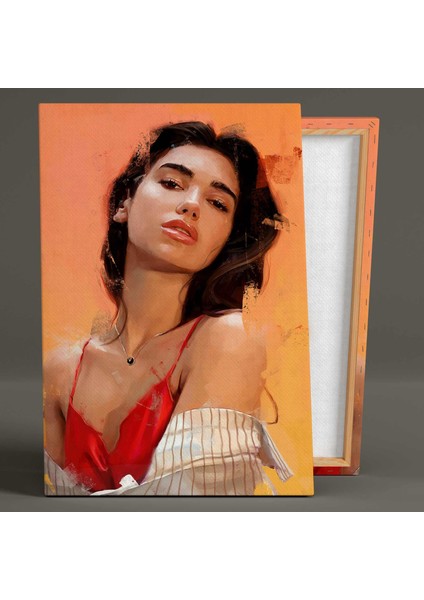 Dua Lipa Ünlü Şarkıcı Portre Kanvas Tablo