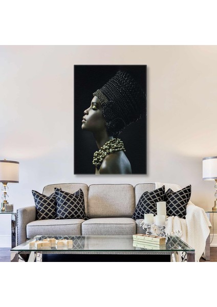 Mısır Firavunu Altın Takılı Kleopatra Kanvas Tablo