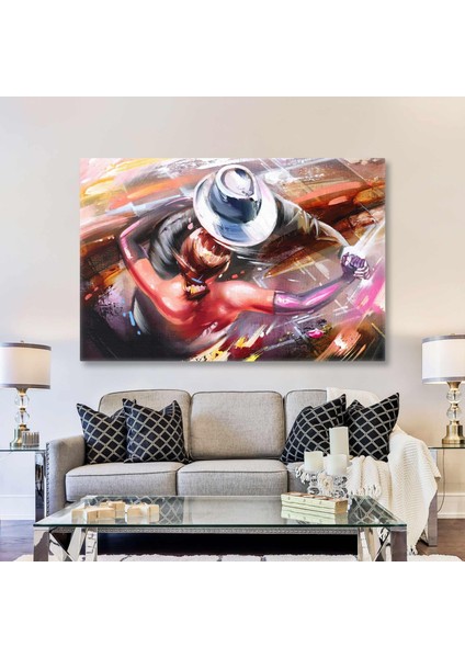 Dans Eden Çift Kuş Bakışı Kanvas Tablo