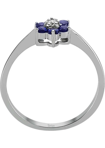 Safir ve Pırlanta Taşlı Papatya Yüzük 0401R0030 fiyatları