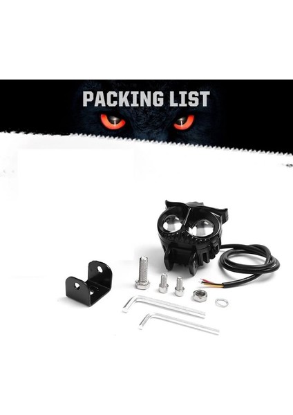 2.5 Inç Motosiklet Far LED Spot Beyaz Sarı Sürüş Lambası Iki Renk Baykuş Farlar 12V-20V indirimleri