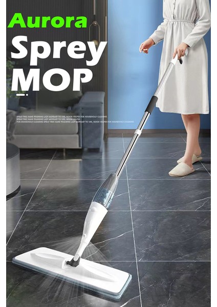 360° Derece Dönebilen Su Hazneli Püskürtmeli Sprey Mop