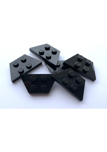 l Parçalar - Black Wedge, Plate 2 x 4 (6 Adet )