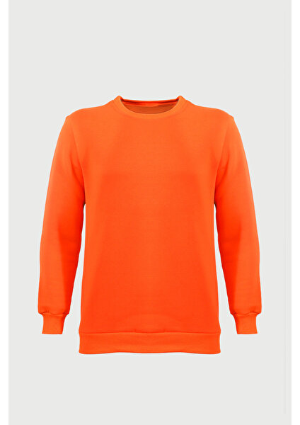 Mentality 3036 3 Ip Bisiklet Yaka Oranj Sweatshirt