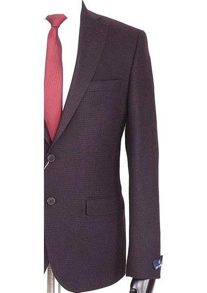 Yünlü Erkek Regular Fit Mono Yaka Mor Drop 4 Tek Ceket fiyatları