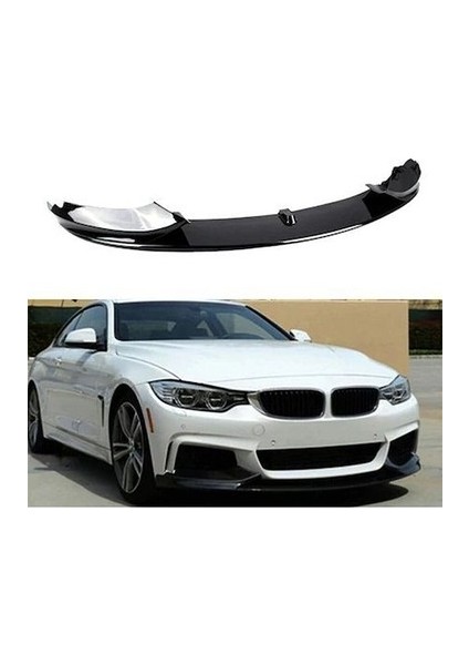 Bmw 4.seri F36 Grand Coupe 4 Kapı Plastik Parlak Siyah Ön Lip-Ek