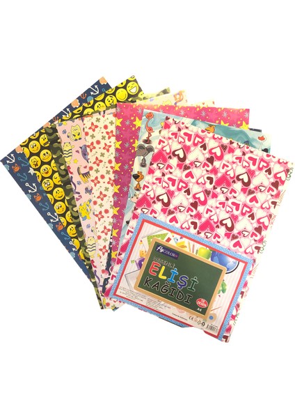 A4 Desenli El Işi Kağıdı 10 Desen