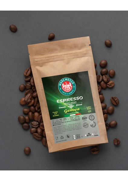 Espresso Genova Blend (ÇEKİRDEK VEYA ÖĞÜTÜLMÜŞ) Kahve 250 Gr.