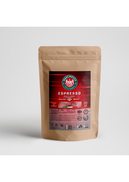 Espresso Venezia Blend (ÇEKİRDEK VEYA ÖĞÜTÜLMÜŞ) Kahve 250 Gr.