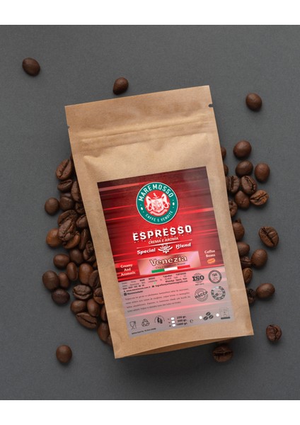 Espresso Venezia Blend (ÇEKİRDEK VEYA ÖĞÜTÜLMÜŞ) Kahve 250 Gr.