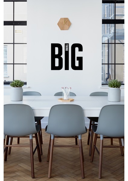 Big Think-Sticker, Çıkartma-Duvar Çıkartması, Duvar Dekoru,metin Çıkartması, Ofis Çıkartması