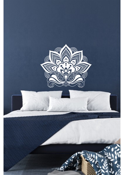 Çiçek Çıkartması, Ev Dekorasyonu, Oturma Odası Dekoru, Mehndi Tarzı, Duvar Stickerı