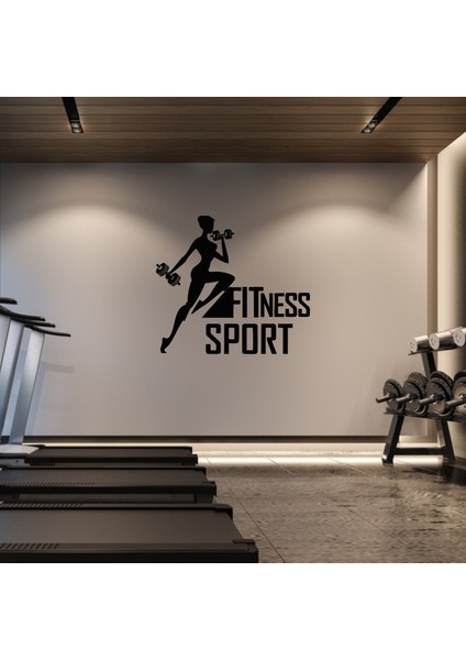 Fitness Spor Kadın Spor Salonu Sticker, Fitness Çıkartması - Spor Salonu Dekoru, Spor Çıkartması modelleri