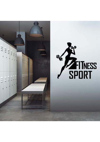 Fitness Spor Kadın Spor Salonu Sticker, Fitness Çıkartması - Spor Salonu Dekoru, Spor Çıkartması indirimleri