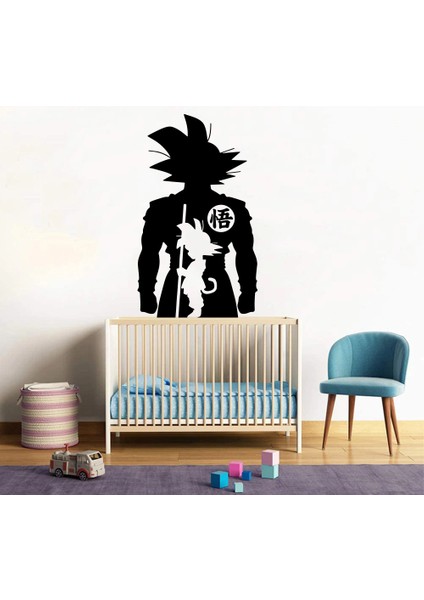 Japon Go Ku Savaşcı Anime Manga Karikatür Duvar Stickerı, Oturma Odası Sticker, Çocuk Odası Sticker