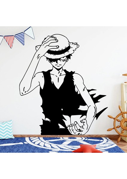 Japon Anime Luffy Manga Karikatür Duvar Stickerı, Oturma Odası Sticker, Çocuk Odası Sticker