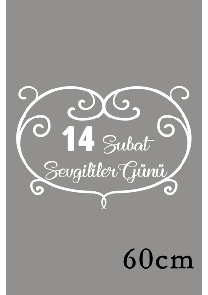 14 Şubat Sevgililer Günü Motif Desenli Kalp 60 cm Sticker fiyatları